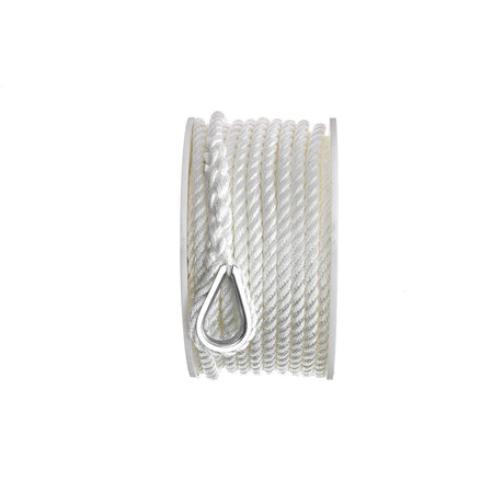 Seachoice Anchor Line Rope, 3-Strand Twisted, White, Nylon, 3/8 In. X 100 Ft. - 40711 - official Seachoice product image 4