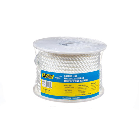 Seachoice Anchor Line Rope, 3-Strand Twisted, White, Nylon, 1/2 in. X 150 Ft. - 40741 - official Seachoice product image 4