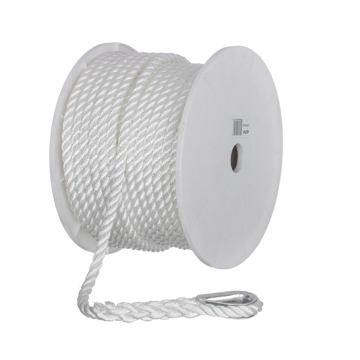 Seachoice Anchor Line Rope, 3-Strand Twisted, White, Nylon, 1/2 in. X 150 Ft. - 40741 - official Seachoice product image 5