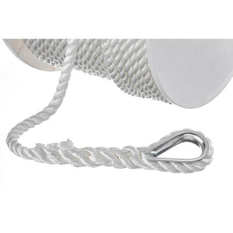 Seachoice Anchor Line Rope, 3-Strand Twisted, White, Nylon, 1/2 in. X 250 Ft. - 40781 - official Seachoice product image 4
