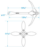 Seachoice Folding Grapnel Boat Anchor, 5.5 Lbs. - 50-41010 - official Seachoice product image 2
