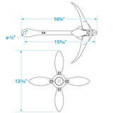 Seachoice Folding Grapnel Boat Anchor, 7 Lbs. - 50-41020 - official Seachoice product image 6