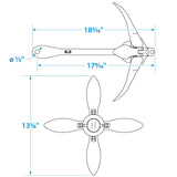 Seachoice Folding Grapnel Boat Anchor, 9 Lbs. - 41030 - official Seachoice product image 4
