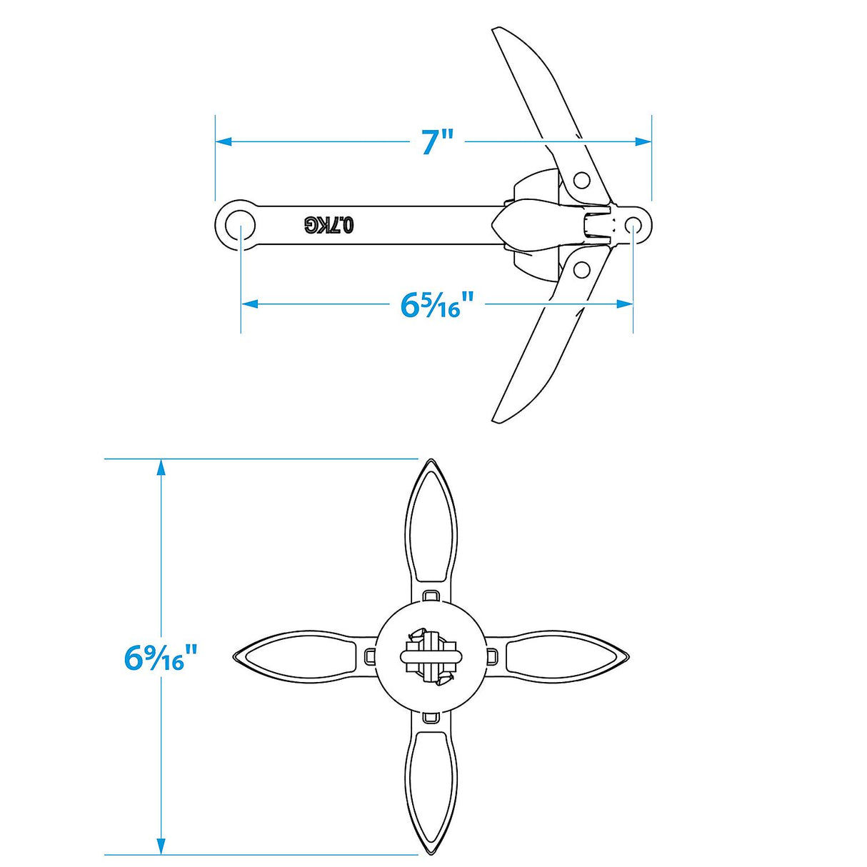 Seachoice Folding Grapnel Boat Anchor, 1.5 Lbs. - 50-41050 - official Seachoice product image 6