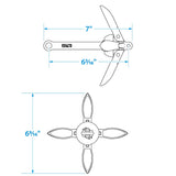 Seachoice Folding Grapnel Boat Anchor, 1.5 Lbs. - 50-41050 - official Seachoice product image 6
