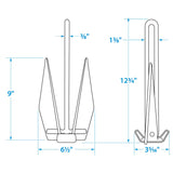 Seachoice PWC Fluke Anchor Kit, Vinyl Coated Fluke Anchor, 25 Ft. Anchor Line and Storage Bag - 50-41160 - official Seachoice product image 2