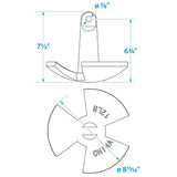 Seachoice River Anchor, Black Vinyl Coated Cast Iron, 12 Lbs. - 50-41500 - official Seachoice product image 6