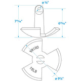 Seachoice River Anchor, Black Vinyl Coated Cast Iron, 15 Lbs. - 41510 - official Seachoice product image 4