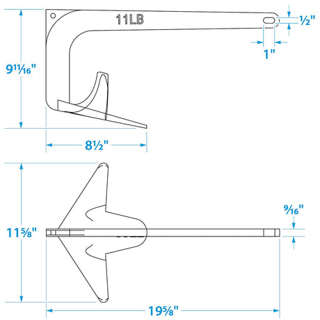 Seachoice Claw Boat Anchor, Hot-Dipped Galvanized Steel, 11 Lbs., For 23-Ft. Boat - 41660 - official Seachoice product image 8