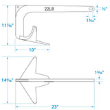 Seachoice Claw Boat Anchor, Hot-Dipped Galvanized Steel, 22 Lbs., For 30-Ft. Boat - 41680 - official Seachoice product image 7
