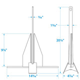 Seachoice Deluxe Anchor 4S Standard, Galvanized Steel - 41710 - official Seachoice product image 2
