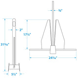 Seachoice Deluxe Anchor 18S Standard, Galvanized Steel - 41740 - official Seachoice product image 6