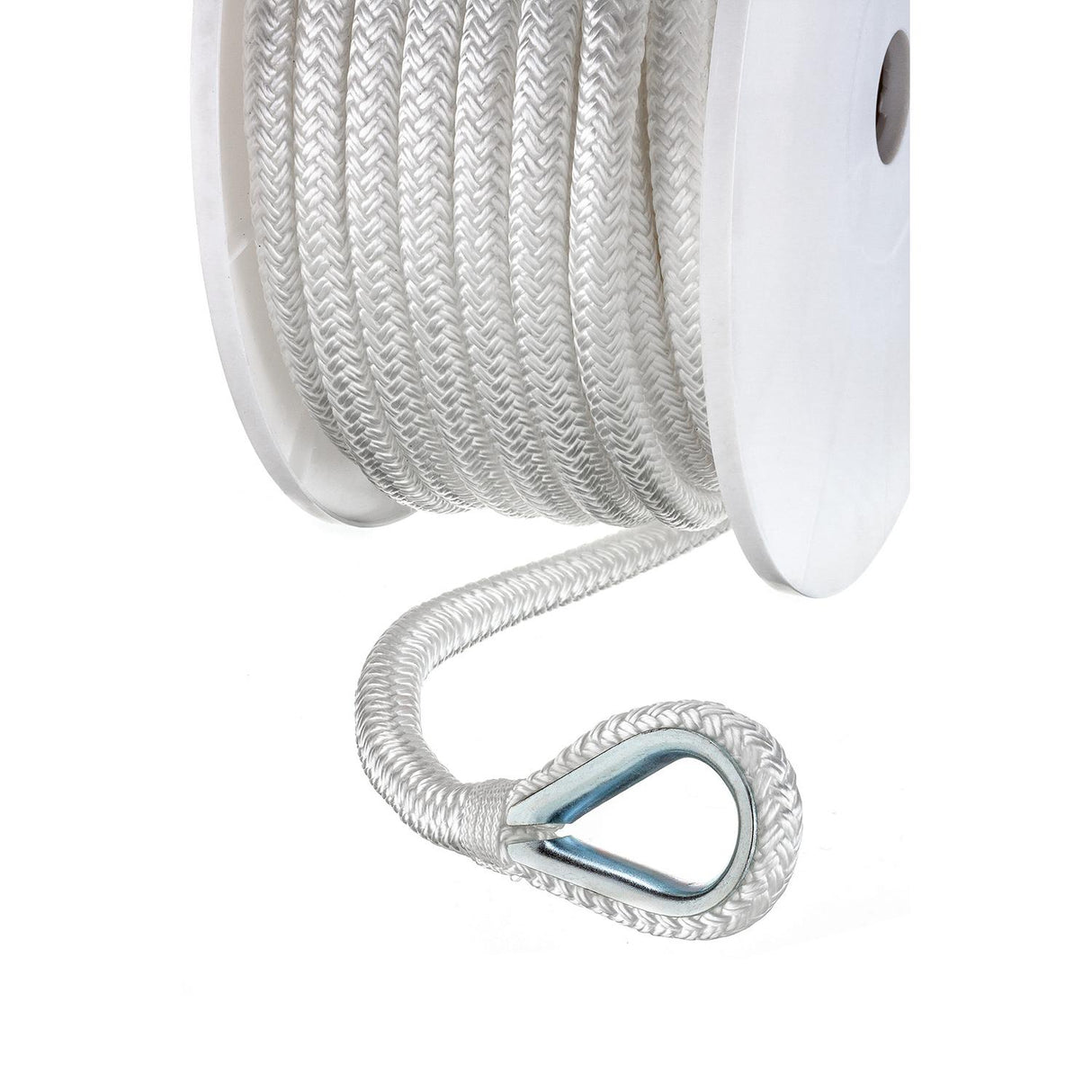 Seachoice Boat Anchor Rope, Double-Braid, Nylon, Achor Line, 1/2 in. X 100 Ft., White - 42121 - official Seachoice product image 5