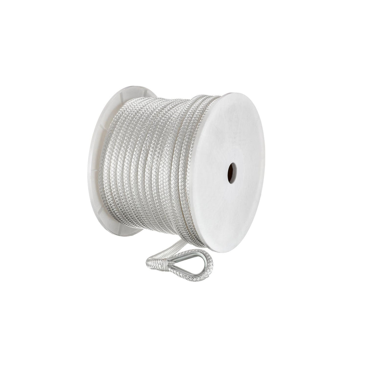 Seachoice Boat Anchor Rope, Double-Braid, Nylon, Achor Line, 1/2 in. X 150 Ft., White - 42131 - official Seachoice product image 3