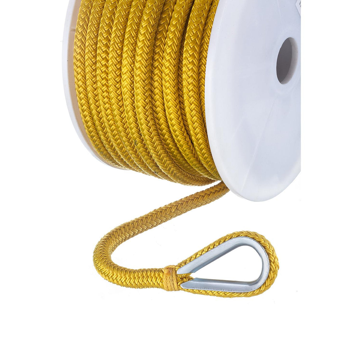 Seachoice Boat Anchor Rope, Double-Braid, Nylon, Achor Line, 3/8 in. X 100 Ft., Yellow - 42151 - official Seachoice product image 3
