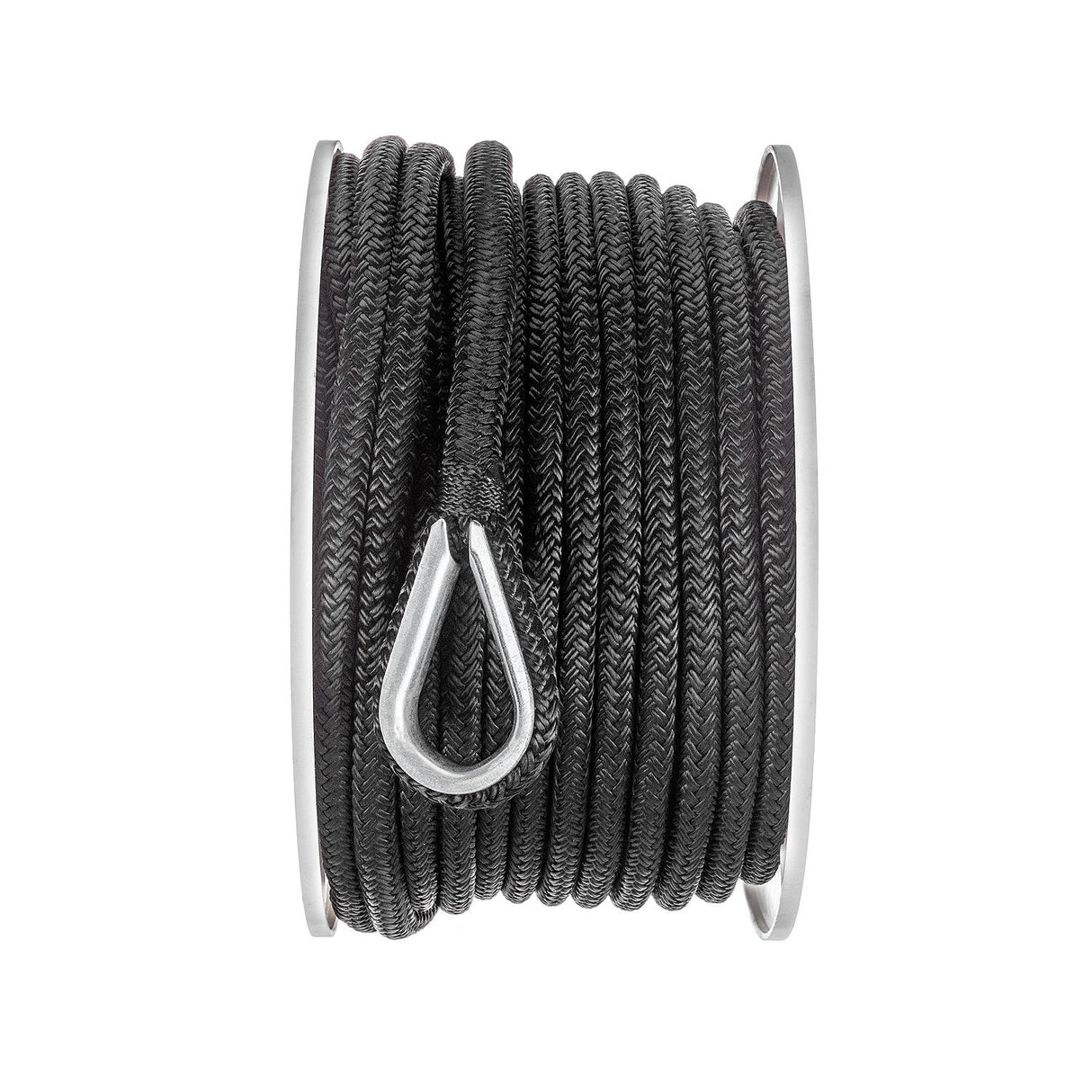 Seachoice Boat Anchor Rope, Double-Braid, Nylon, Achor Line, 3/8 in. X 100 Ft., Black - 42201 - official Seachoice product image 4