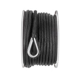 Seachoice Boat Anchor Rope, Double-Braid, Nylon, Achor Line, 3/8 in. X 100 Ft., Black - 42201 - official Seachoice product image 4