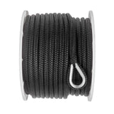 Seachoice Boat Anchor Rope, Double-Braid, Nylon, Achor Line, 1/2 in. X 150 Ft., Black - 42281 - official Seachoice product image 2