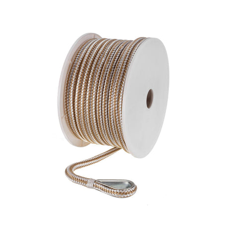 Seachoice 42321 Boat Anchor Rope, Double-Braid, Nylon, Achor Line, 3/8 in. X 100 Ft., Gold/White - 42321 - official Seachoice product image 4