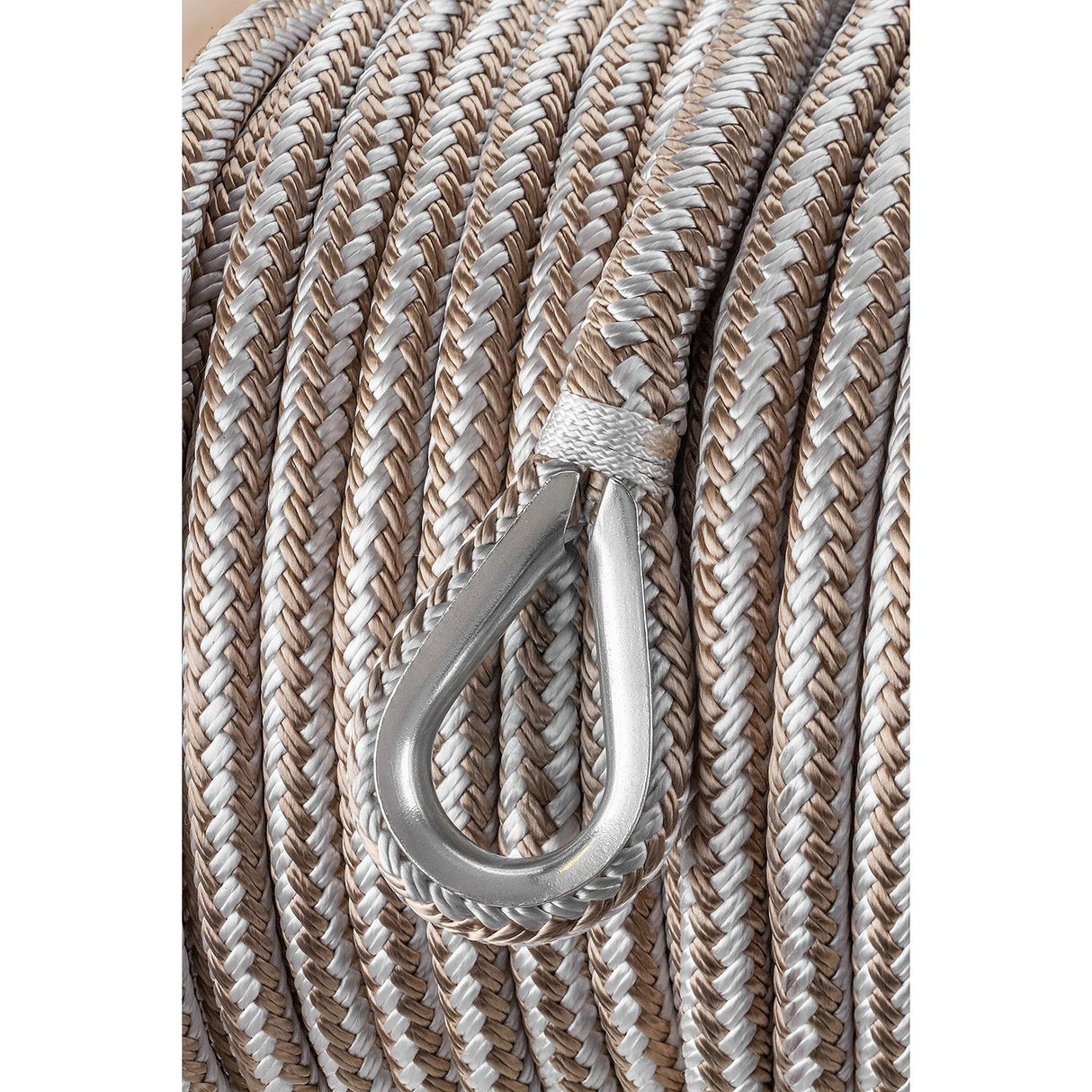 Seachoice Boat Anchor Rope, Double-Braid, Nylon, Achor Line, 1/2 in. X 150 Ft., Gold/White - 42371 - official Seachoice product image 3