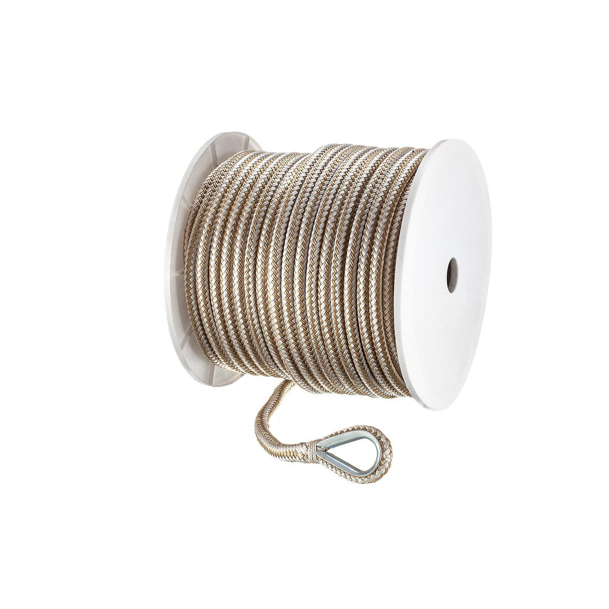 Seachoice Boat Anchor Rope, Double-Braid, Nylon, Achor Line, 1/2 in. X 200 Ft., Gold/White - 42381 - official Seachoice product image 5