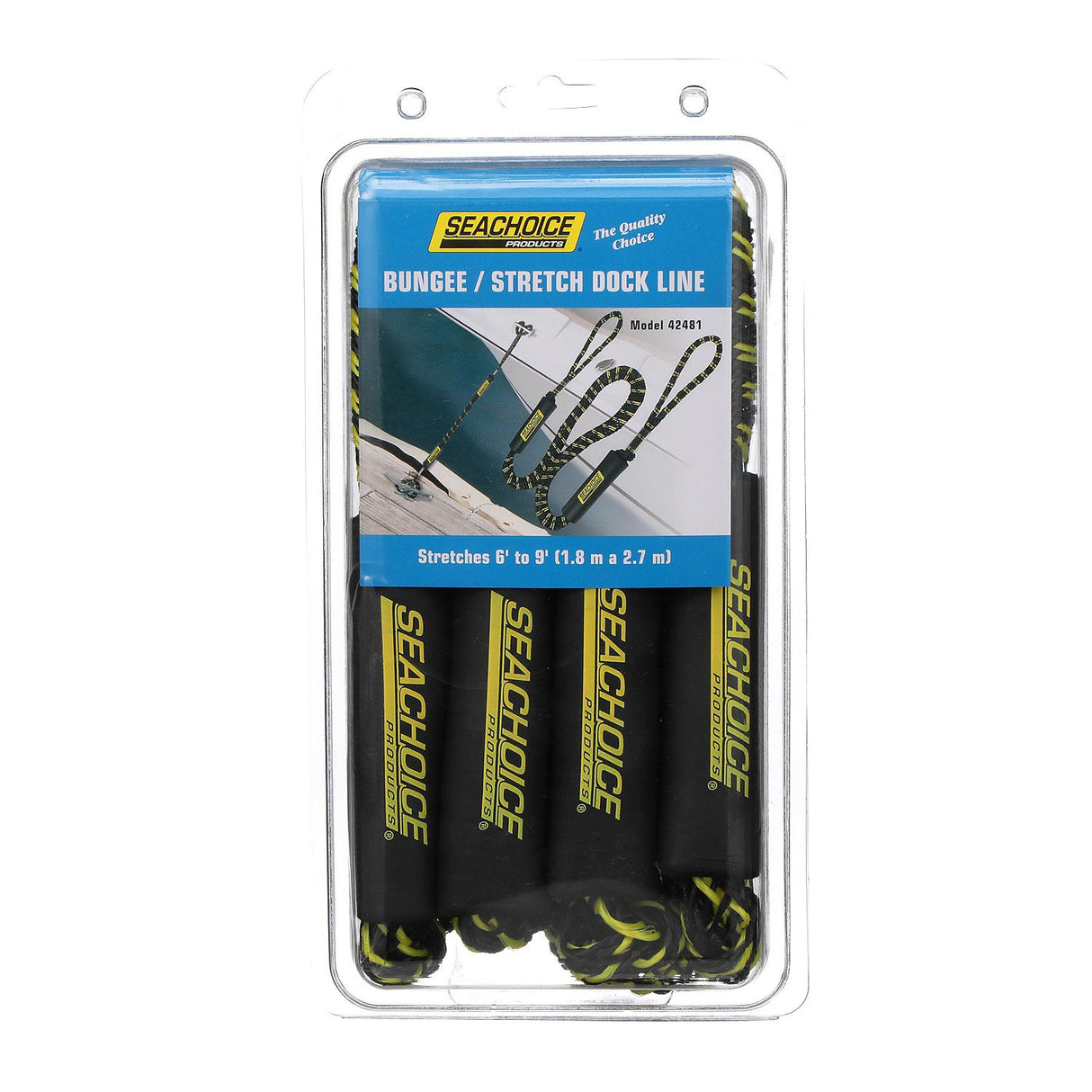 Seachoice Dock Line Bungee 6-9 Ft., Double-Braid, Pack of 2 - 42481 - official Seachoice product image 4