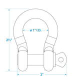 Seachoice Galvanized Steel Anchor Shackles, 3/8 In. - 43071 - official Seachoice product image 4