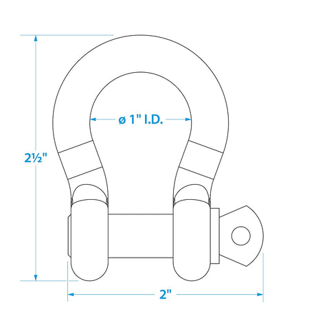 Seachoice Galvanized Steel Anchor Shackles, 3/8 In. - 43071 - official Seachoice product image 4