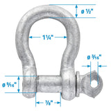 Seachoice 43090 Galvanized Anchor Shackle - 1/2", Bulk - 43090 - official Seachoice product image 7