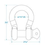 Seachoice Galvanized Steel Anchor Shackles, 1/2 In. - 43091 - official Seachoice product image 6