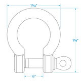 Seachoice Stainless Steel Anchor Shackle, 1/4 In. - 43161 - official Seachoice product image 4