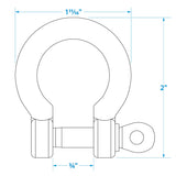 Seachoice Stainless Steel Anchor Shackle, 5/16 In. - 43171 - official Seachoice product image 2