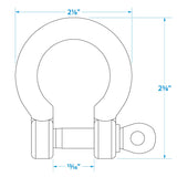 Seachoice Stainless Steel Anchor Shackle, 3/8 In. - 43181 - official Seachoice product image 2
