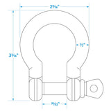 Seachoice Stainless Steel Anchor Shackle, 1/2 in., 2,000 Lbs. Max Load - 43201 - official Seachoice product image 2