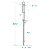 Seachoice Beach Spike in Galvanized Steel For PWC or Small Boat up to 22 Ft., Anchor, Self-Hammering Action w/ Rubber-Coated Handle - 43810 - official Seachoice product image 4