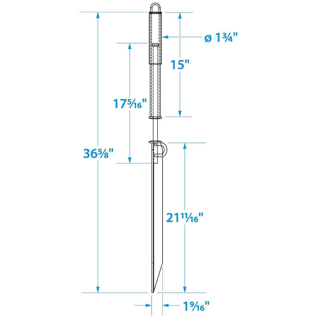 Seachoice Beach Spike in Galvanized Steel For PWC or Boat up to 30 Ft., Anchor, Self-Hammering Action w/ Rubber-Coated Handle - 43820 - official Seachoice product image 5