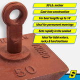 Seachoice Pyramid Anchor - 50 Lb - 43890 - official Seachoice product image 5