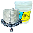 Seachoice 44562 3 Strand Nylon Anchor Rope, 1/2 In. x 50 Ft Rope with 1/4 In. x 10 Ft Chain - C62CB0-16-00150 - image 1