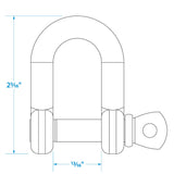 Seachoice D Anchor Shackle, Stainless Steel, 3/8 In. - 50-44611 - official Seachoice product image 6
