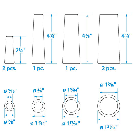 Seachoice Emergency Stopgap Assorted 1/2-2 in. Wood Plugs, Set of 6 - 45411 - official Seachoice product image 3