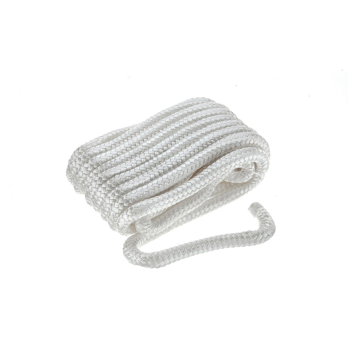 Seachoice 46951 Double-Braid Nylon Dock Line w/ Eye Splice, Pre-Shrunk, Heat Stabilized, 5/8 In. X 30 Ft., White - 46951