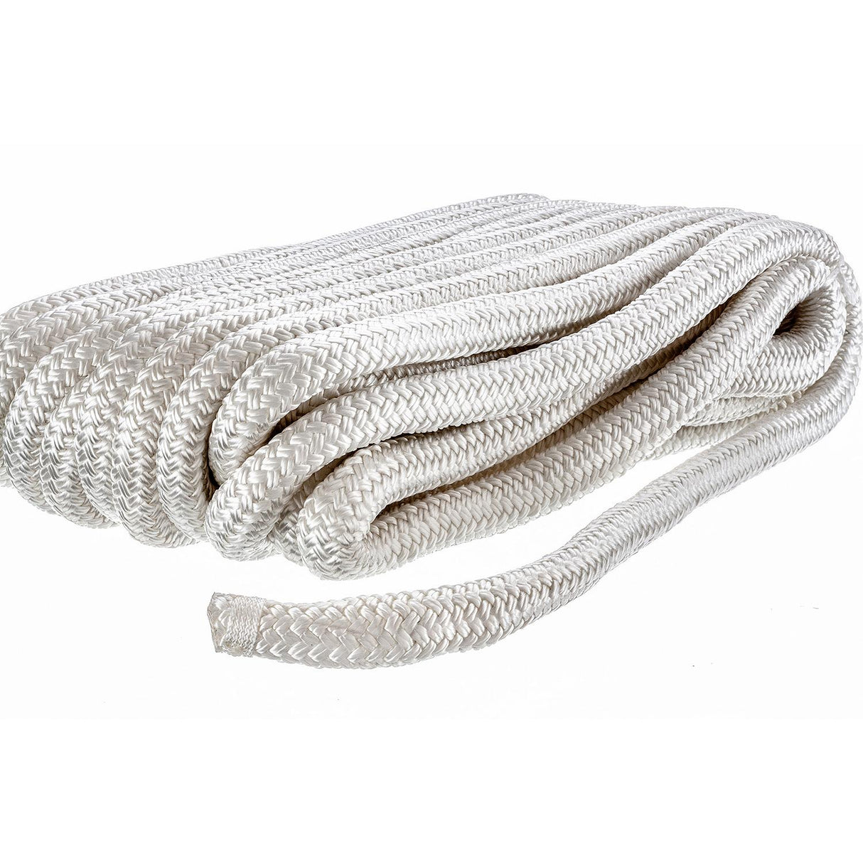 Seachoice Double-Braid Nylon Dock Line w/ Eye Splice, Pre-Shrunk, Heat Stabilized, 3/4 In. X 50 Ft., White - 47121 - official Seachoice product image 4