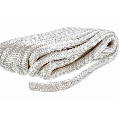 Seachoice Double-Braid Nylon Dock Line w/ Eye Splice, Pre-Shrunk, Heat Stabilized, 3/4 In. X 50 Ft., White - 47121 - official Seachoice product image 4