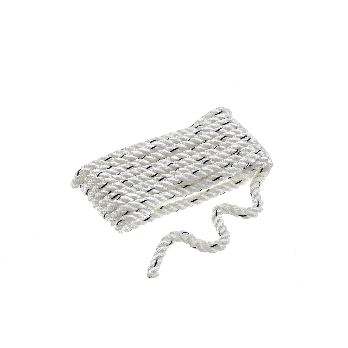 Seachoice Premium 3-Strand Twisted Nylon Dock Line With Tracer, White w/Blue Tracer, 3/8-Inch x 10 Feet, 10-Inch Eye Splice - 47501 - official Seachoice product image 3