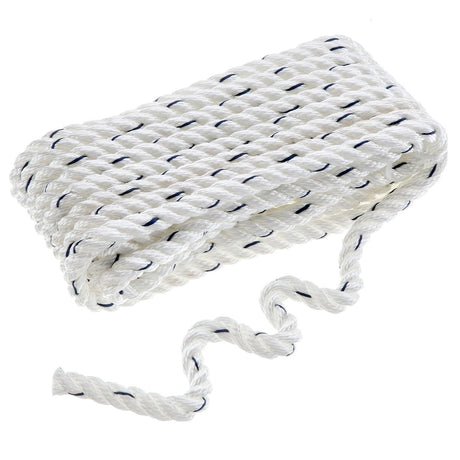 Seachoice Premium 3-Strand Twisted Nylon Dock Line, White With Blue Tracer, 3/8" x 25' - 47531 - official Seachoice product image 3
