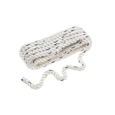 Seachoice Boat Anchor Line Rope, 3-Strand Twisted, Nylon, White with Blue Tracer, 1/2 In. X 15 Ft. - 47551 - official Seachoice product image 3