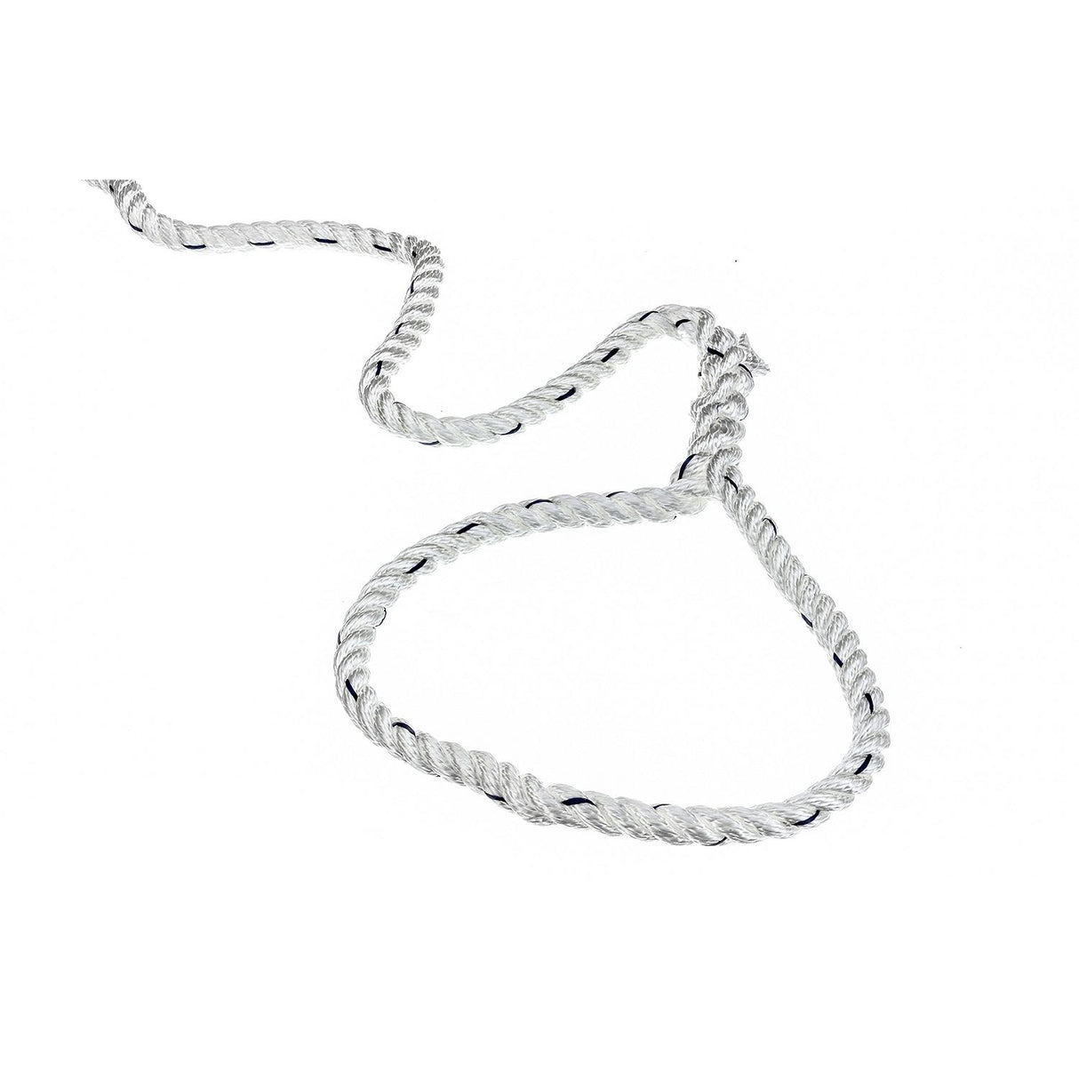 Seachoice Premium 3-Strand Twisted Nylon Dock Line With Tracer, White w/Blue Tracer, 1/2-Inch x 20 Feet, 10-Inch Eye Splice - 47561 - official Seachoice product image 3