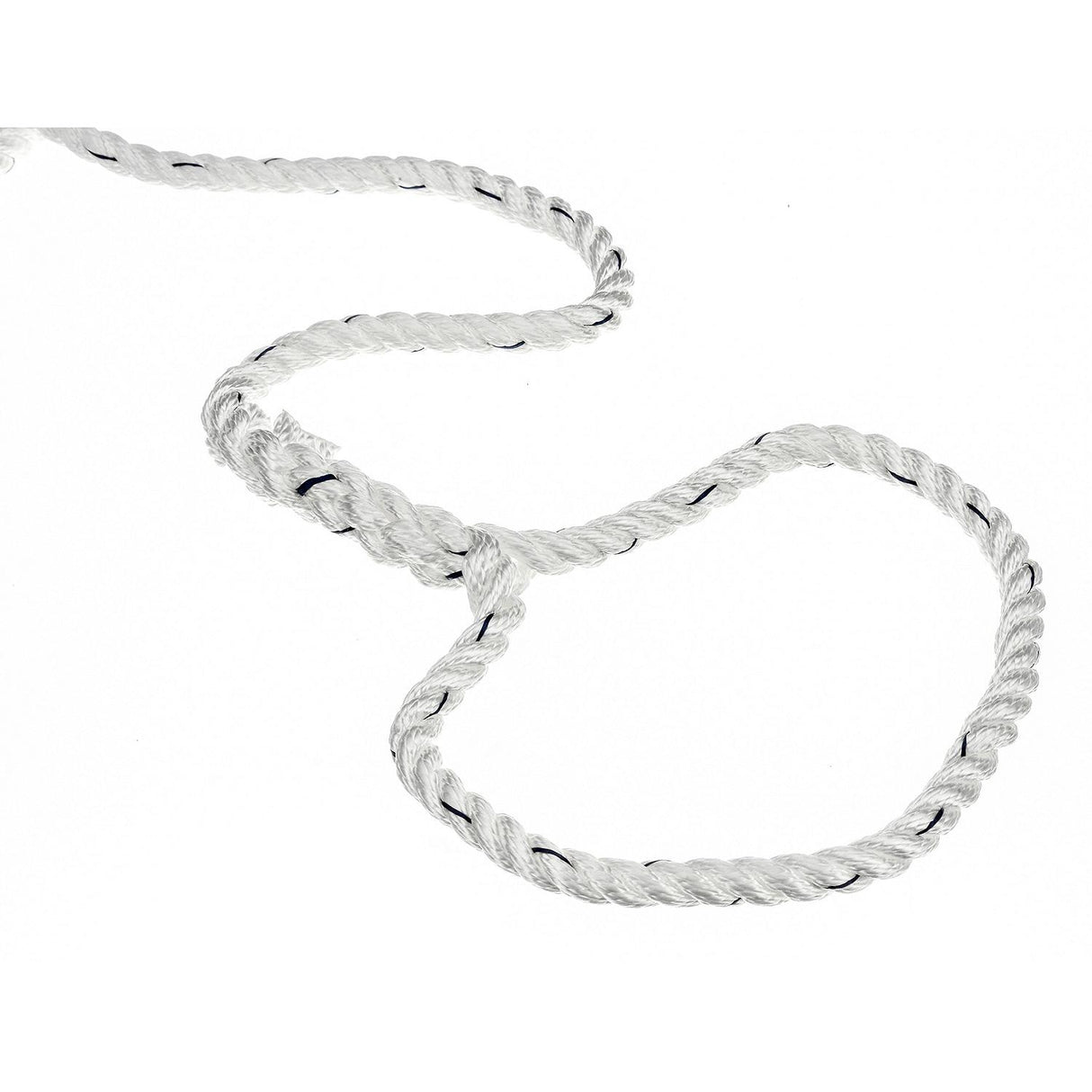 Seachoice Premium 3-Strand Twisted Nylon Dock Line With Tracer, White w/Blue Tracer, 1/2-Inch x 25 Feet, 10-Inch Eye Splice - 47571 - official Seachoice product image 4