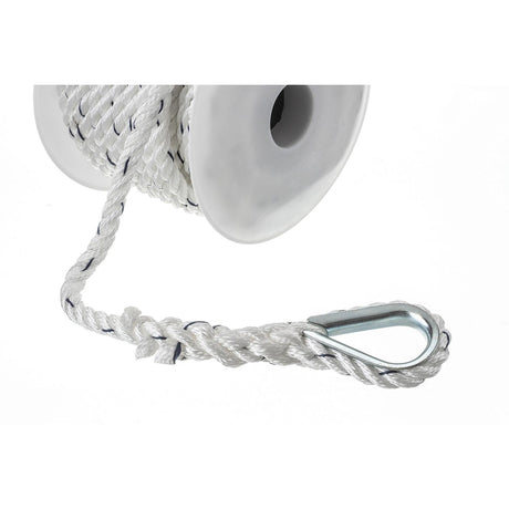 Seachoice 47691 Boat Anchor Line Rope, 3-Strand Twisted, Nylon, White/Blue, 3/8 in. X 50 Ft. - 47691 - official Seachoice product image 4