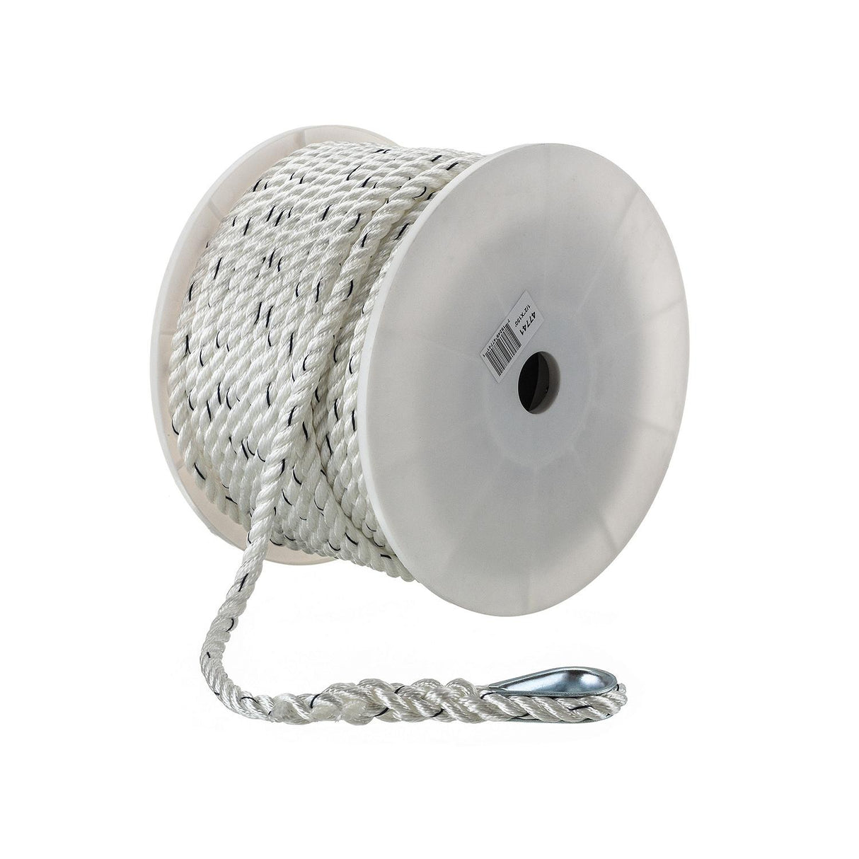 Seachoice 47741 Boat Anchor Line Rope, 3-Strand Twisted, Nylon, White/Blue, 1/2 in. X 150 Ft. - 47741 - official Seachoice product image 3
